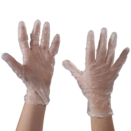 Vinyl Gloves - Clear - 3 Mil Powdered - Small