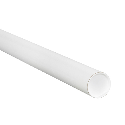 1 <span class='fraction'>1/2</span> x 12" White Tubes with Caps