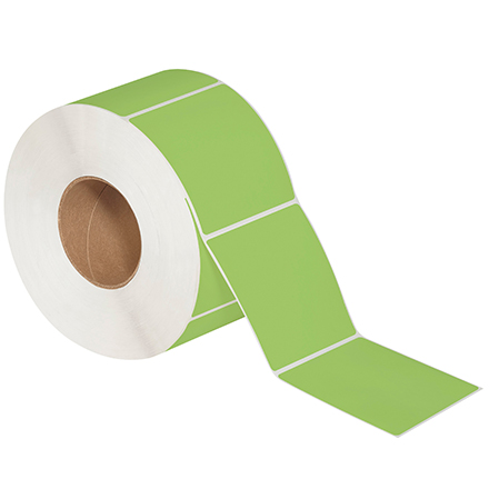 4 x 4" Green Thermal Transfer Labels