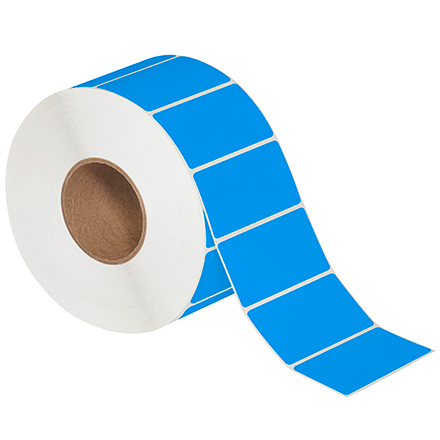 4 x 2" Fluorescent Blue Thermal Transfer Labels