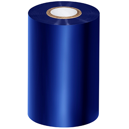 4.02" x 1181' Blue Thermal Transfer Ribbons- Wax/Resin